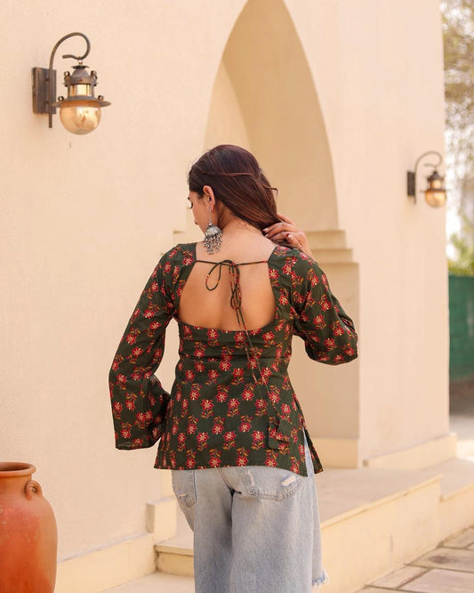 Amara deep back kurti