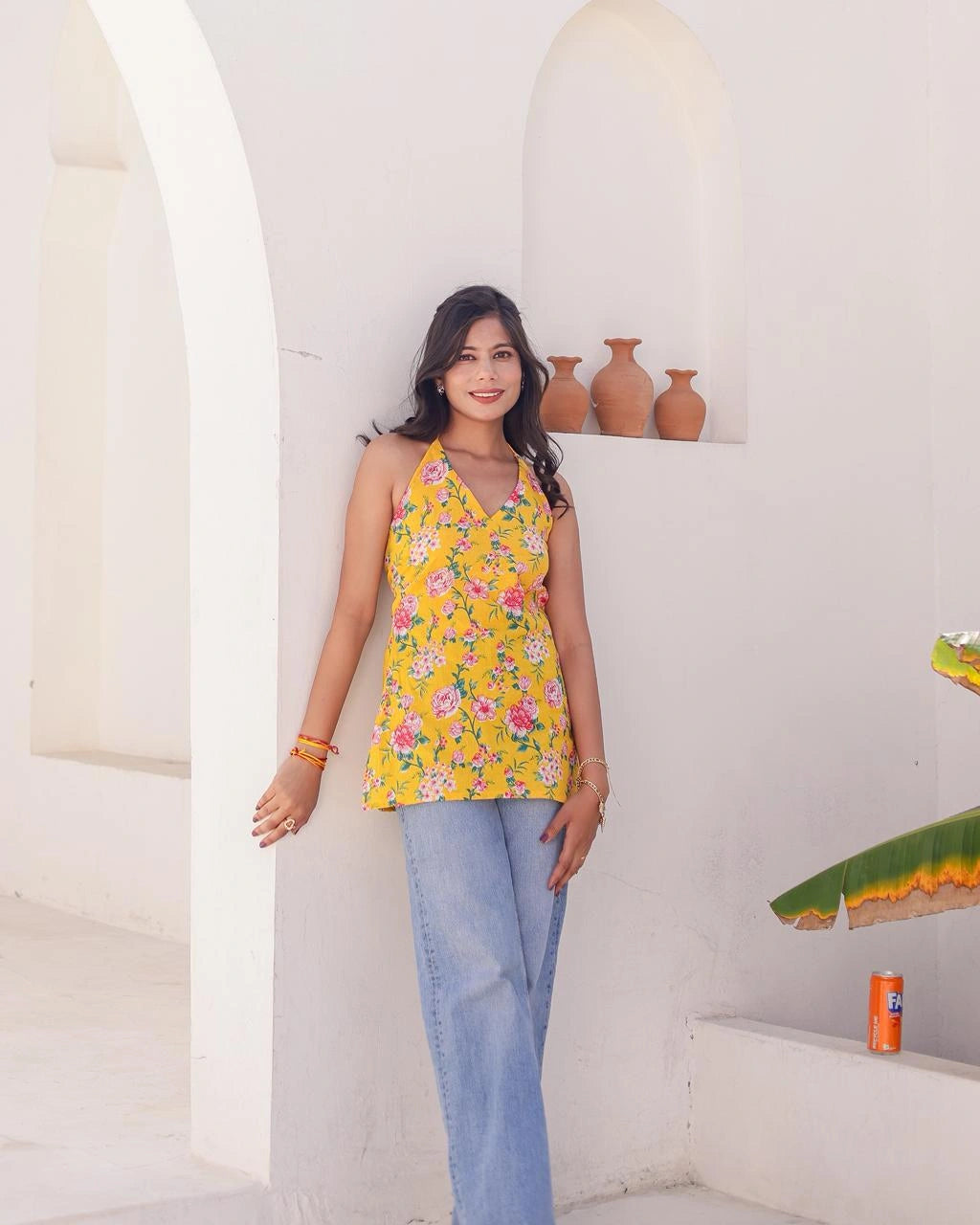 Kanika halter neck Corset kurti