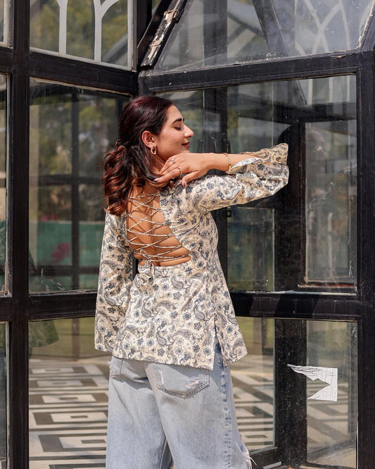 Mehar deep back kurti