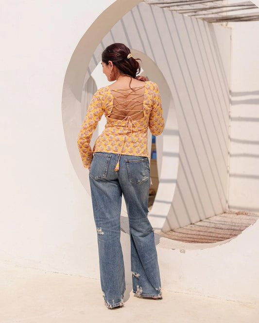 Suhani deep back kurti