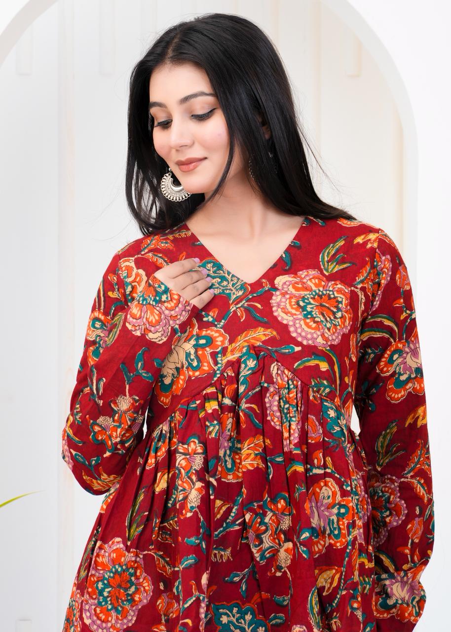Ruby Red Cotton Top
