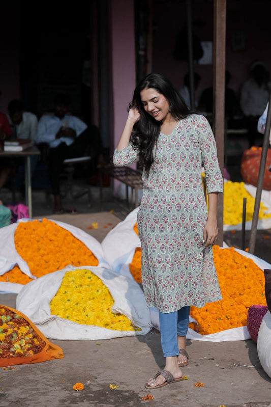 Pastel Green Kurti
