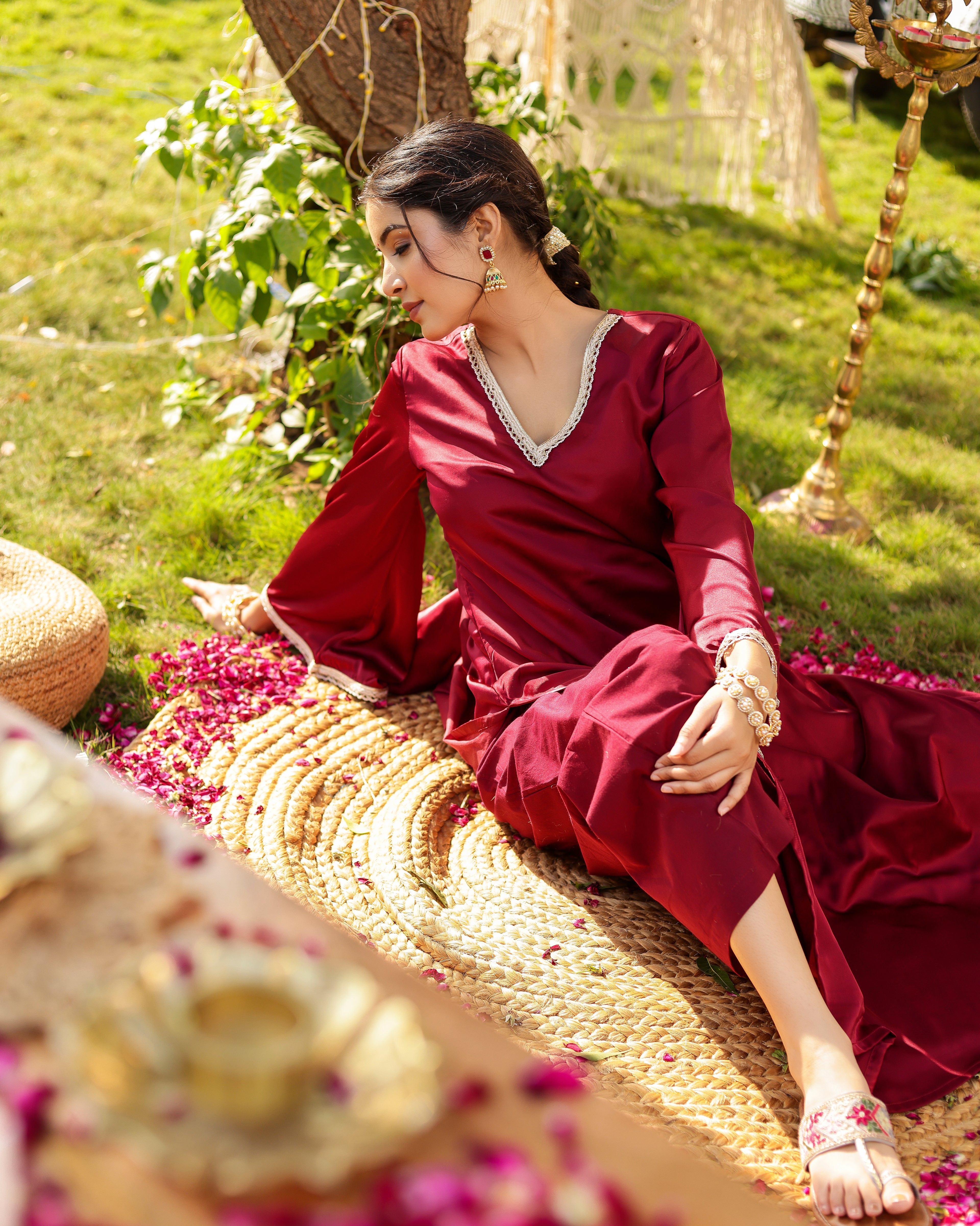 Mehar Royal Mehroon Kurta Set