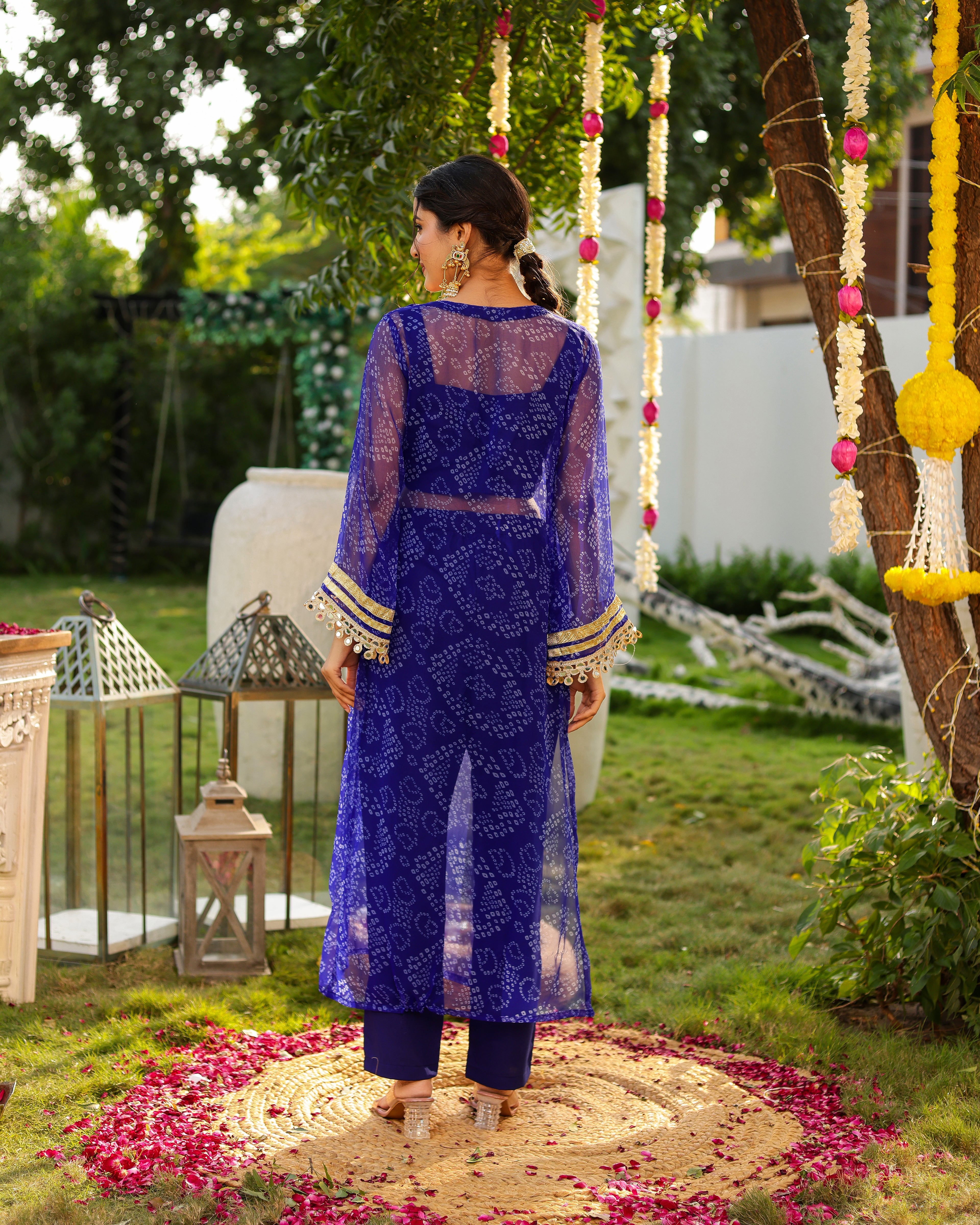 Adhiti Blue Mirror Kurta Pant