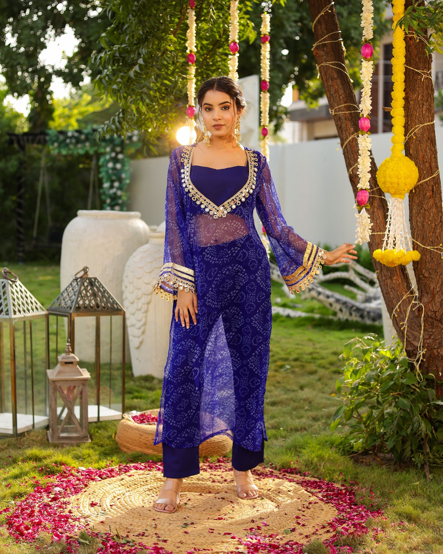 Adhiti Blue Mirror Kurta Pant
