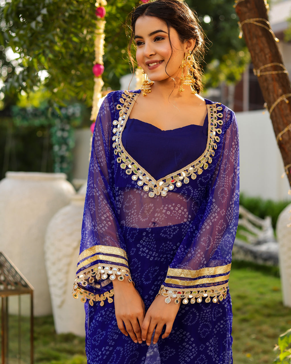 Adhiti Blue Mirror Kurta Pant
