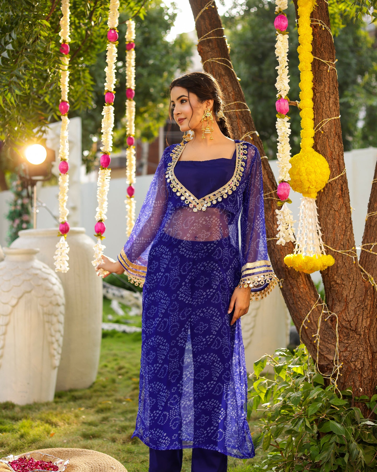 Adhiti Blue Mirror Kurta Pant