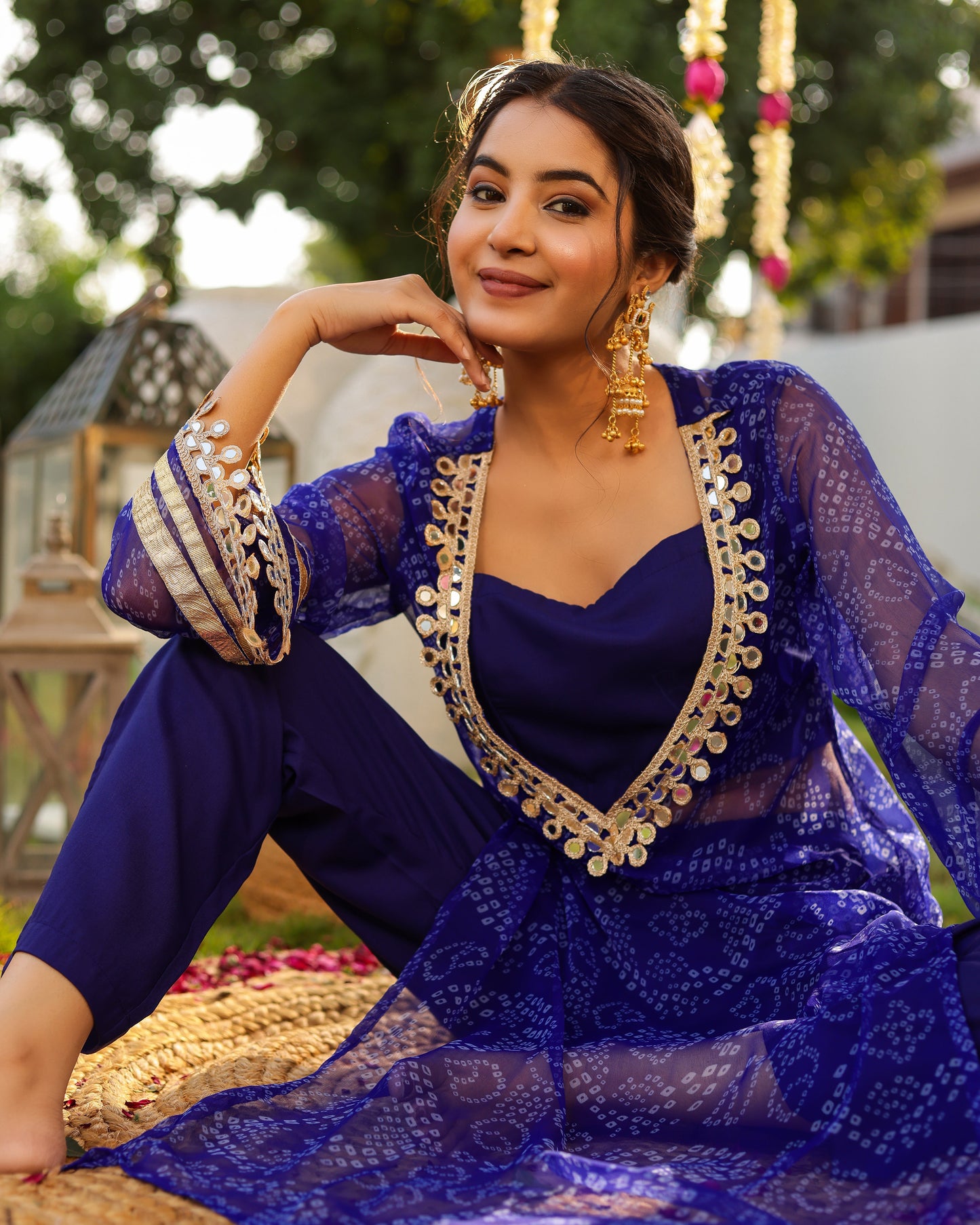 Adhiti Blue Mirror Kurta Pant