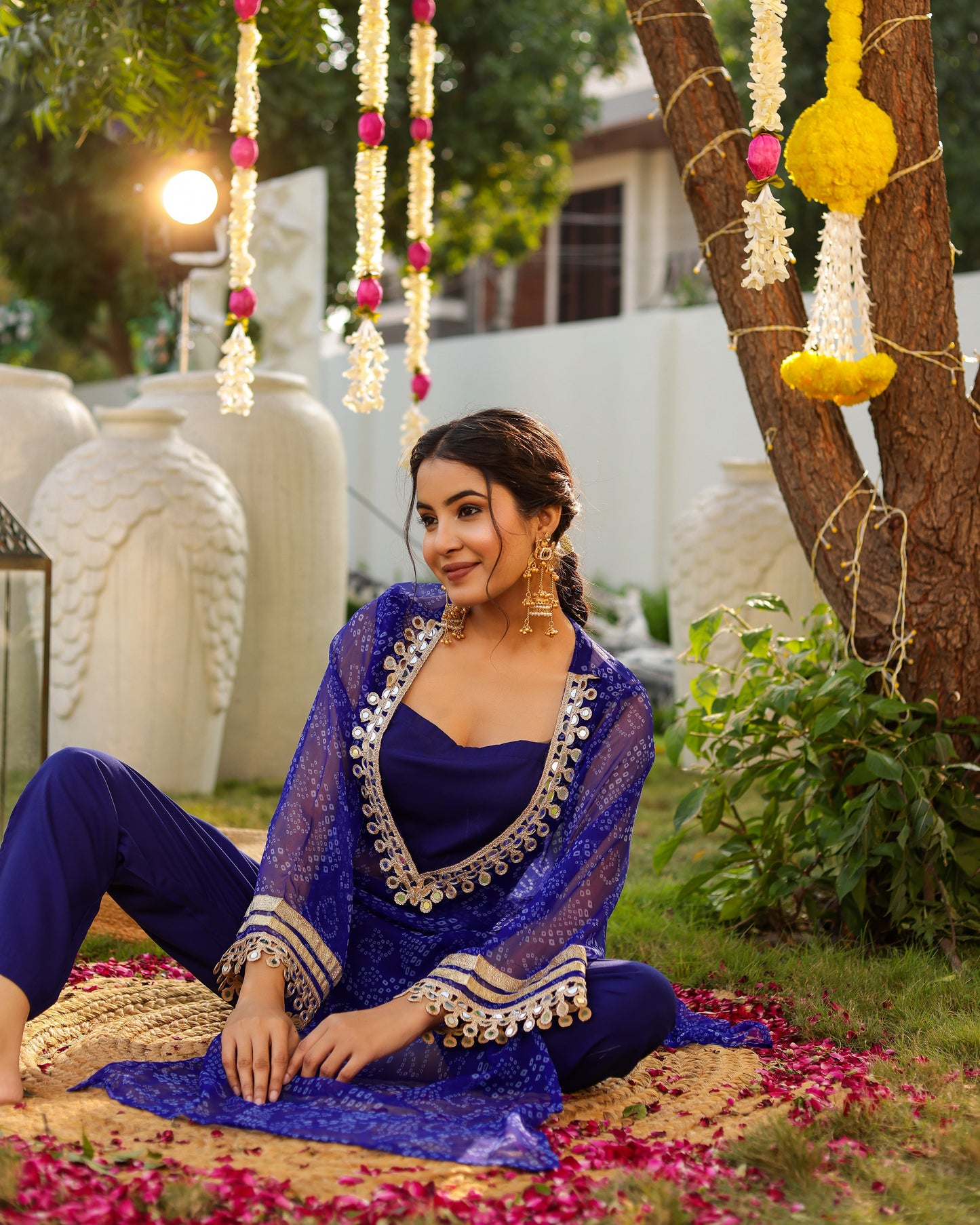 Adhiti Blue Mirror Kurta Pant