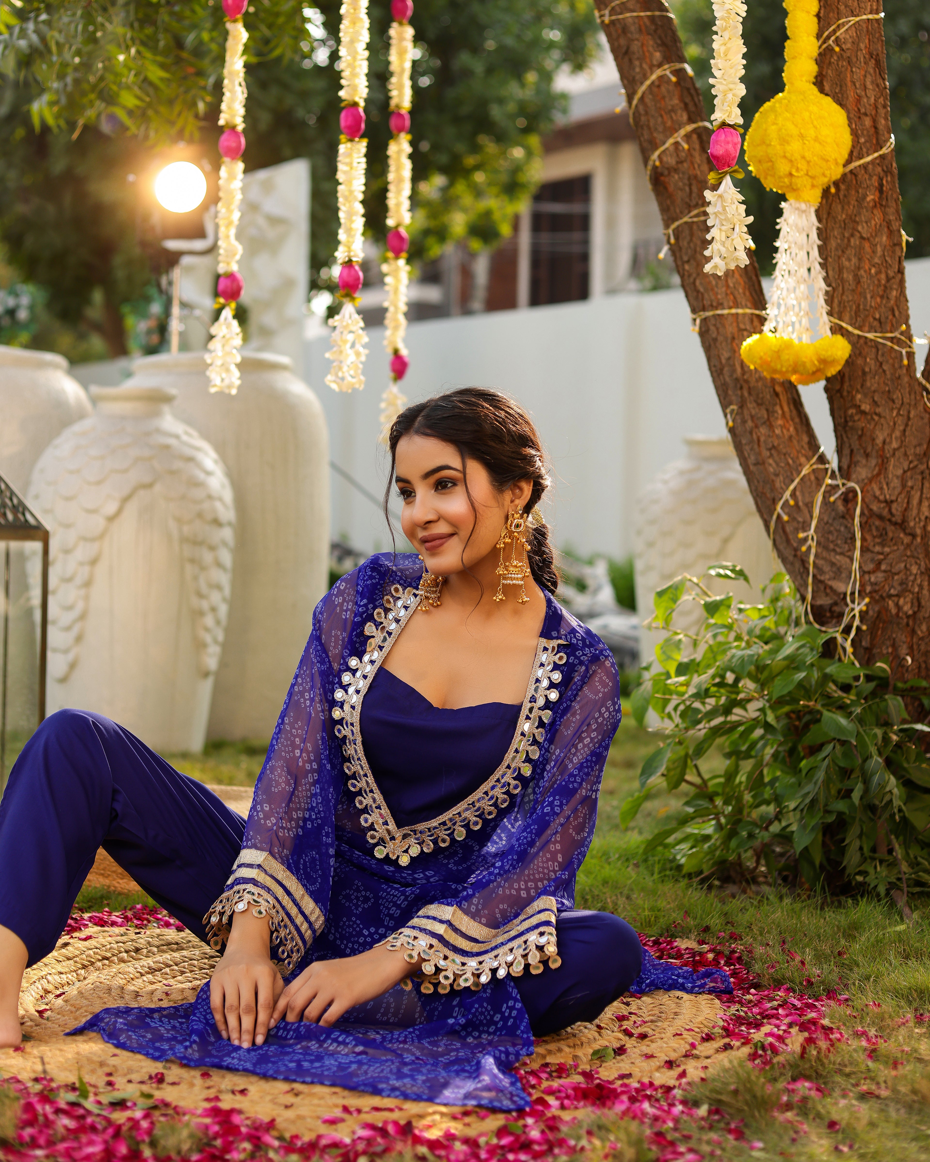 Adhiti Blue Mirror Kurta Pant