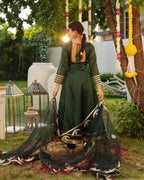 Harika Green Solid Chanderi Suit Set