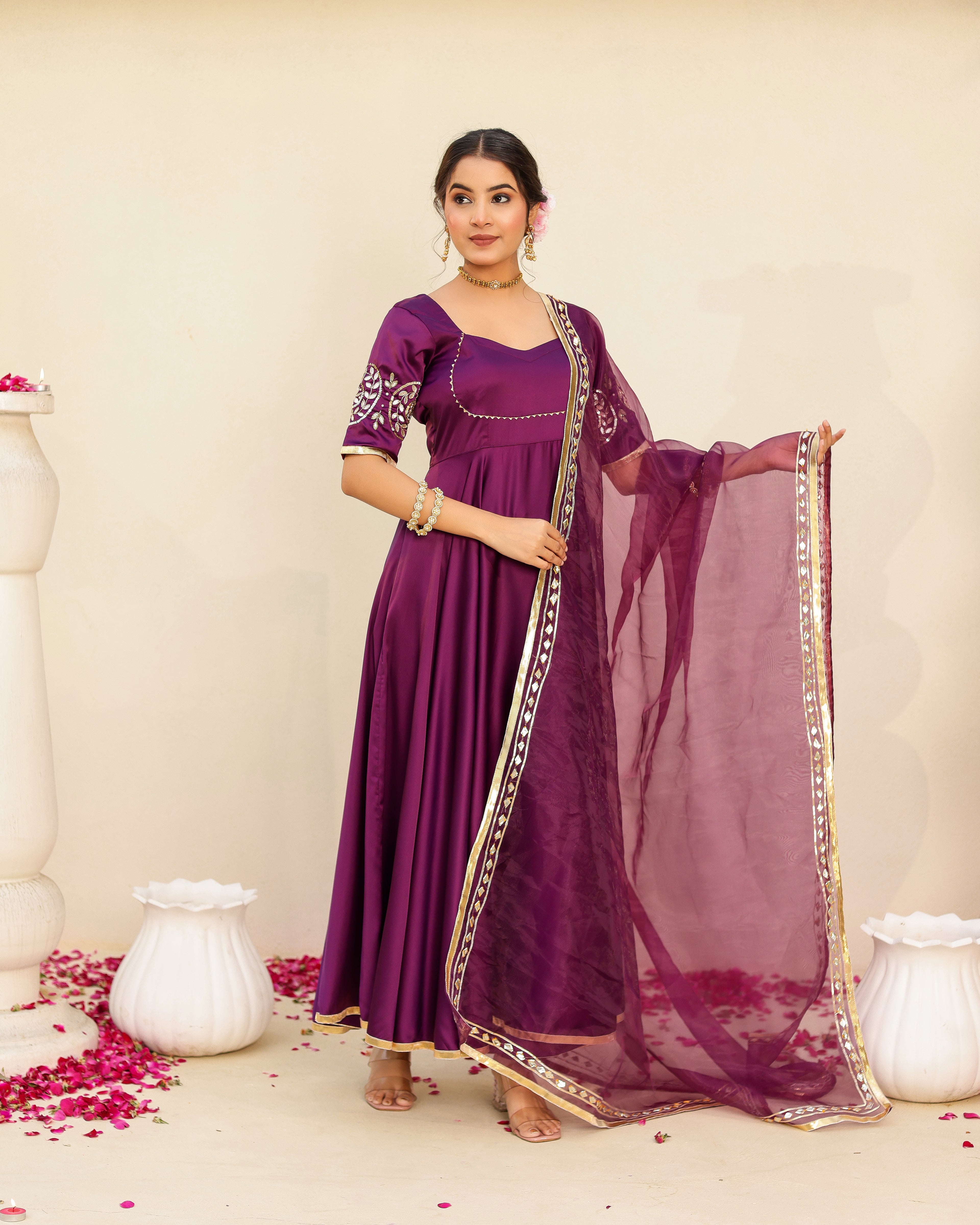 Luxury Purple Umbrella Set