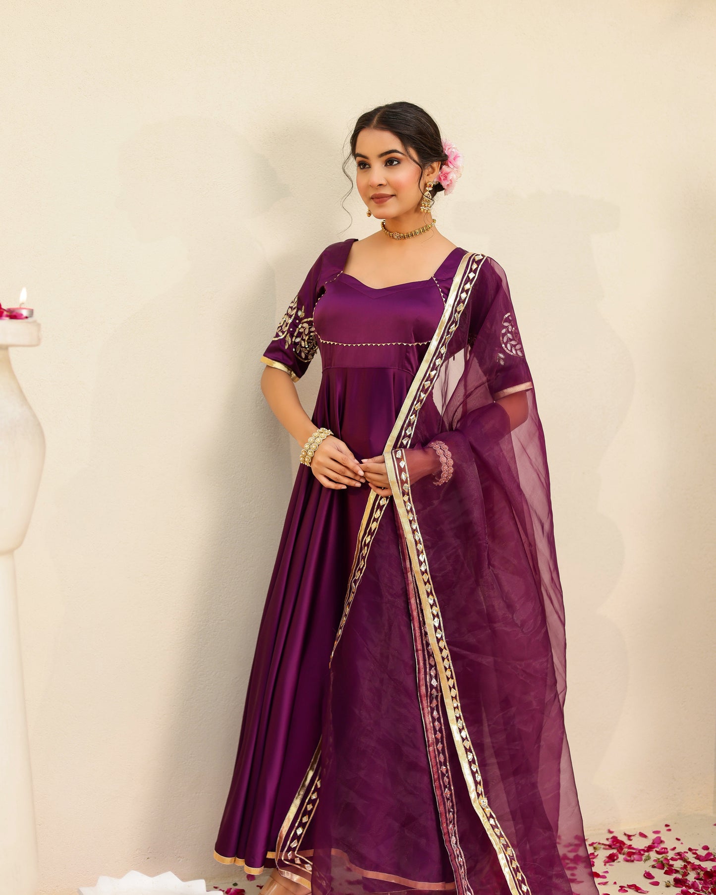 Luxury Purple Umbrella Set