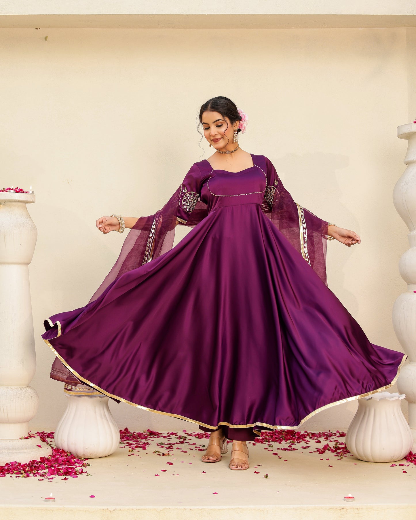 Luxury Purple Umbrella Set