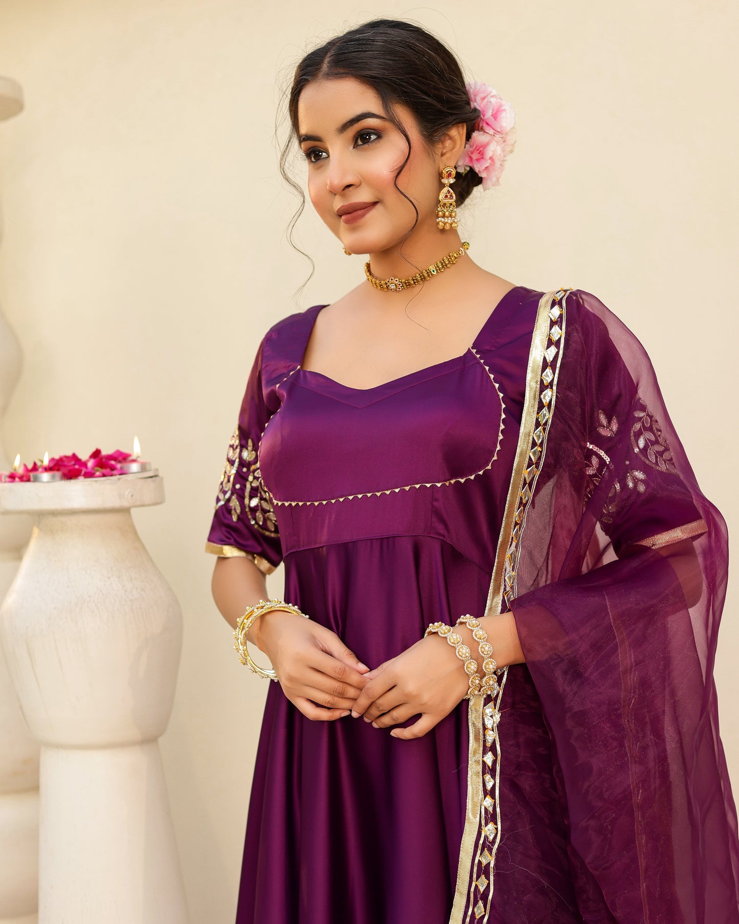 Luxury Purple Umbrella Set