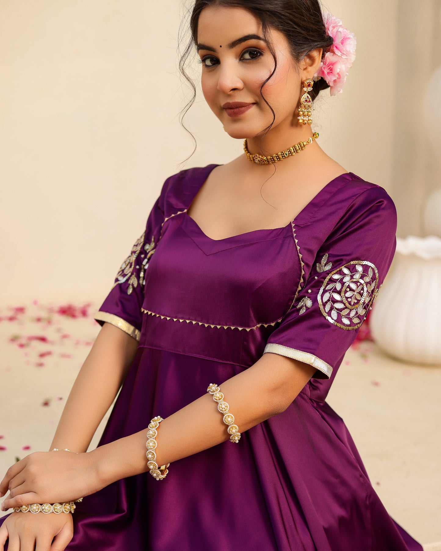 Luxury Purple Umbrella Set