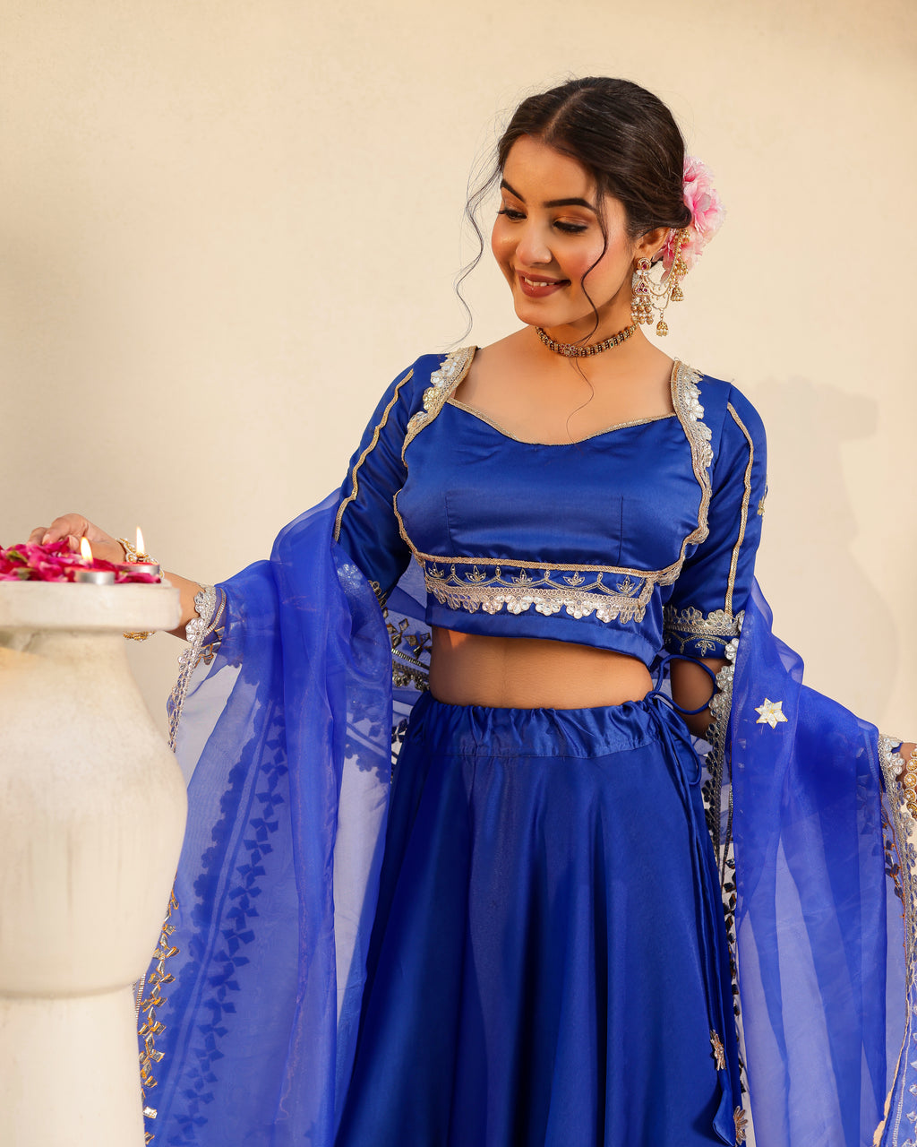 Hansini Blue Lehenga Set