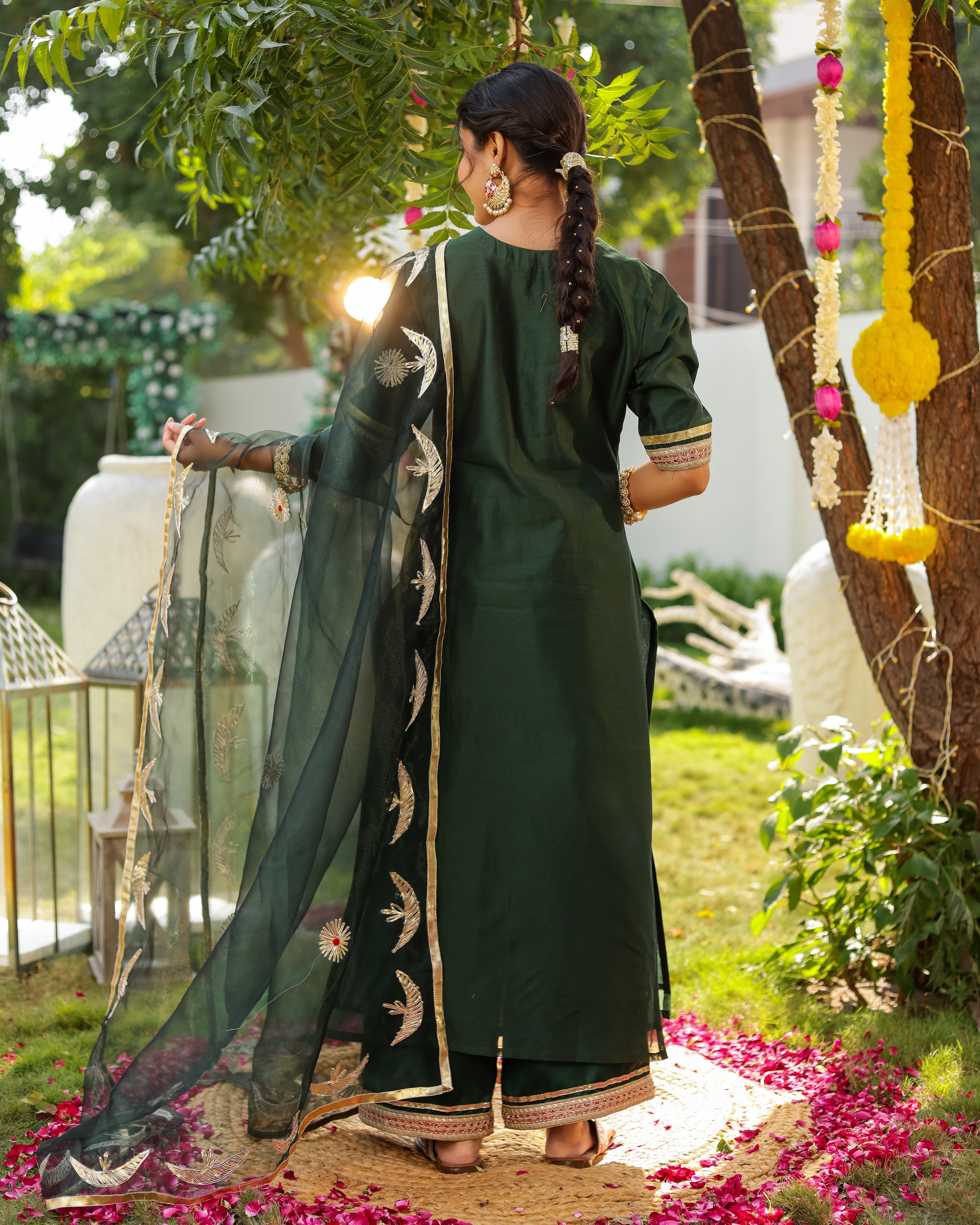 Zivara Green Suit Set