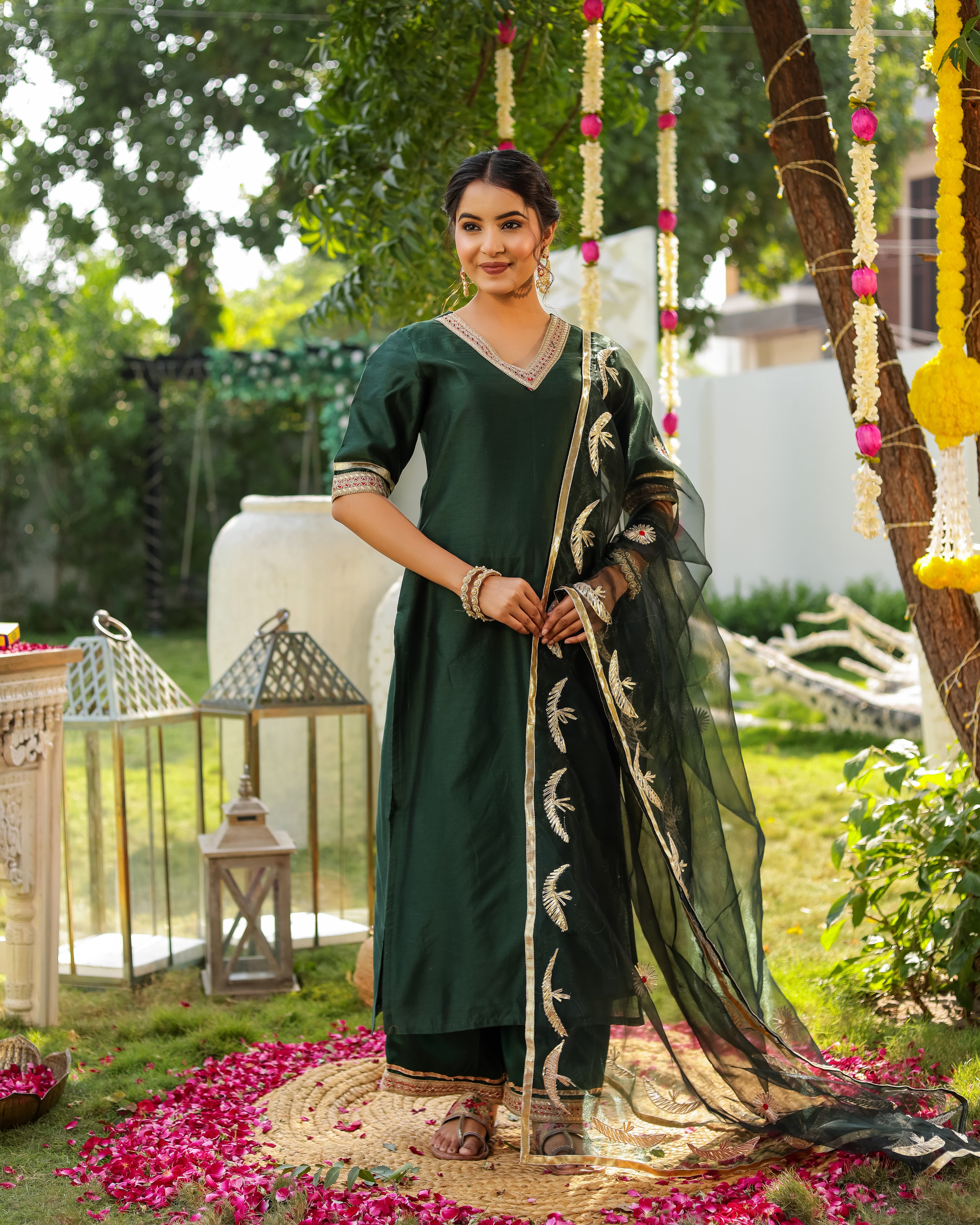 Zivara Green Suit Set