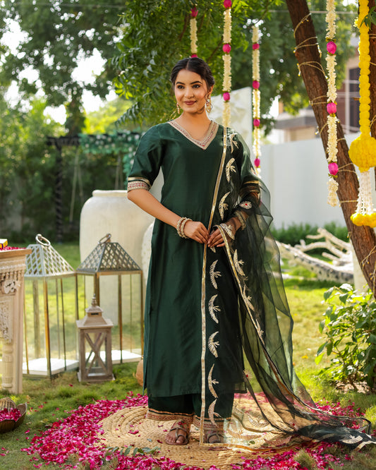 Zivara Green Suit Set