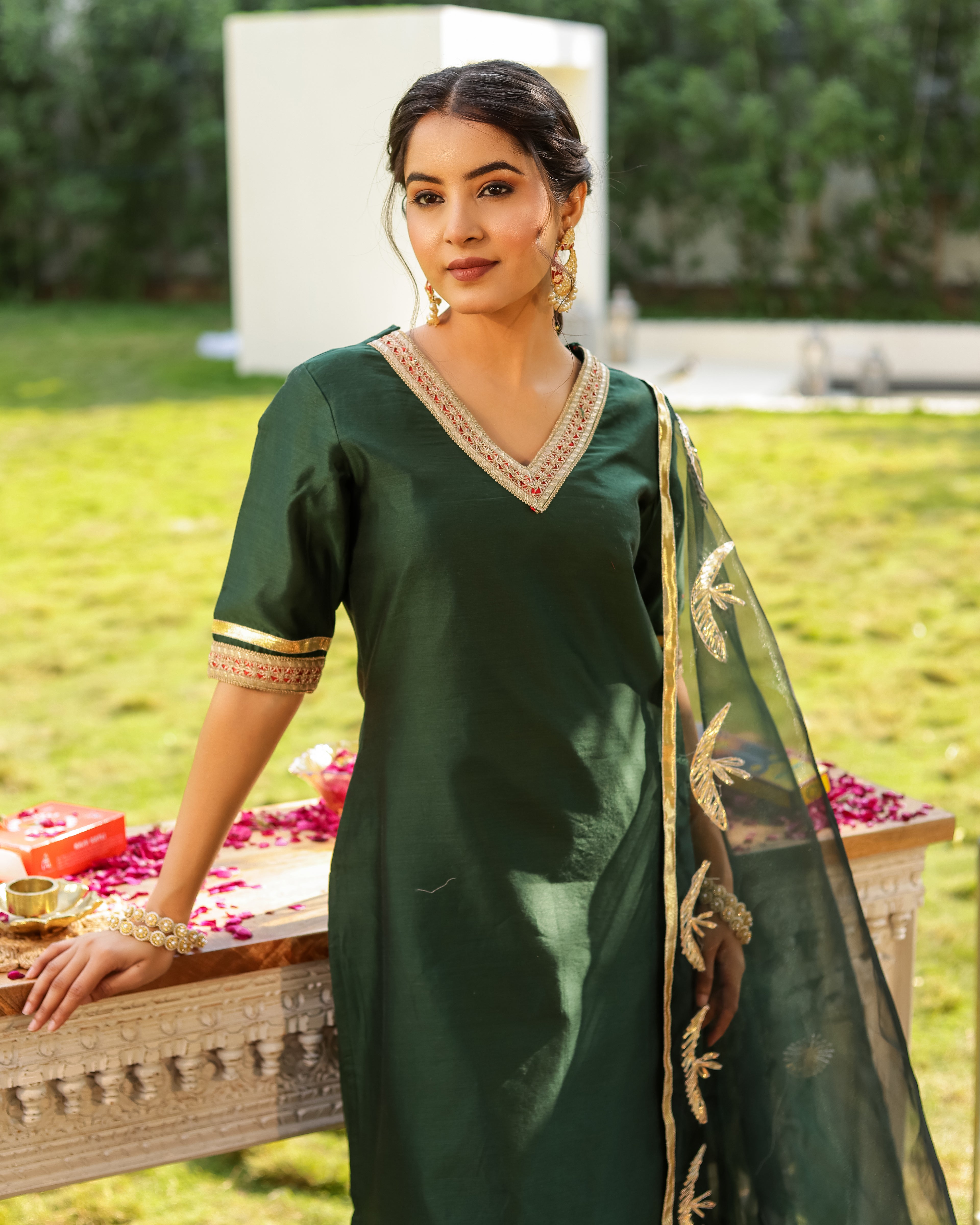 Zivara Green Suit Set