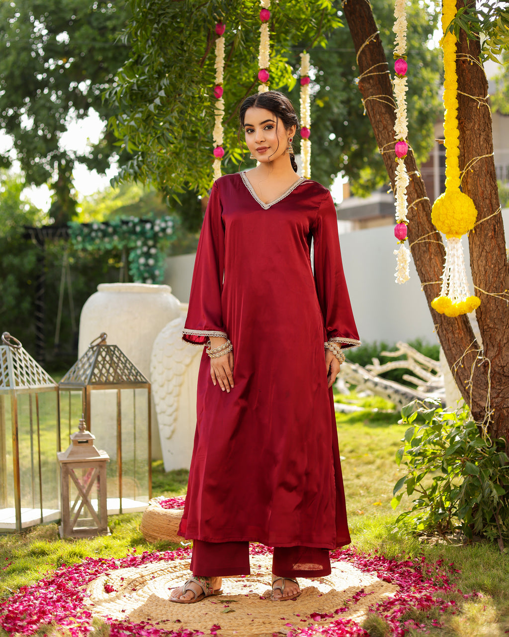 Mehar Royal Mehroon Kurta Set