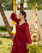 Mehar Royal Mehroon Kurta Set