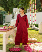 Mehar Royal Mehroon Kurta Set