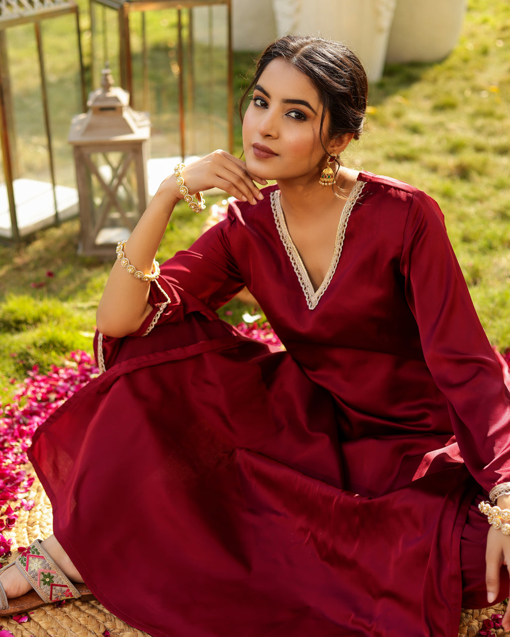 Mehar Royal Mehroon Kurta Set