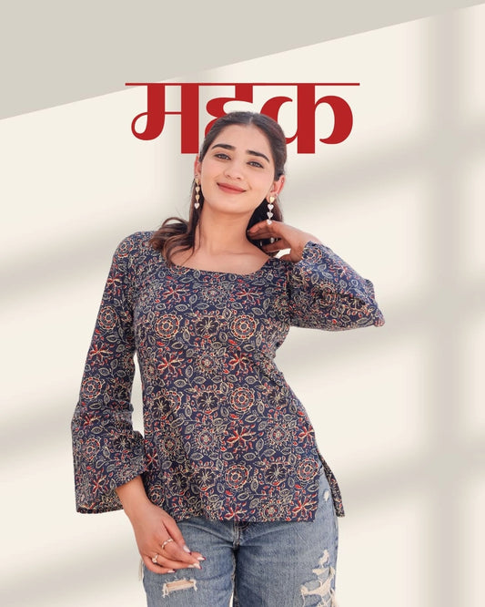 Mehak deep back kurti