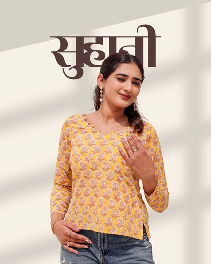 Suhani deep back kurti