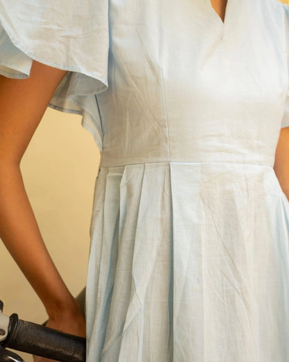 Bluebell Breeze – Sky Blue Cotton Dress
