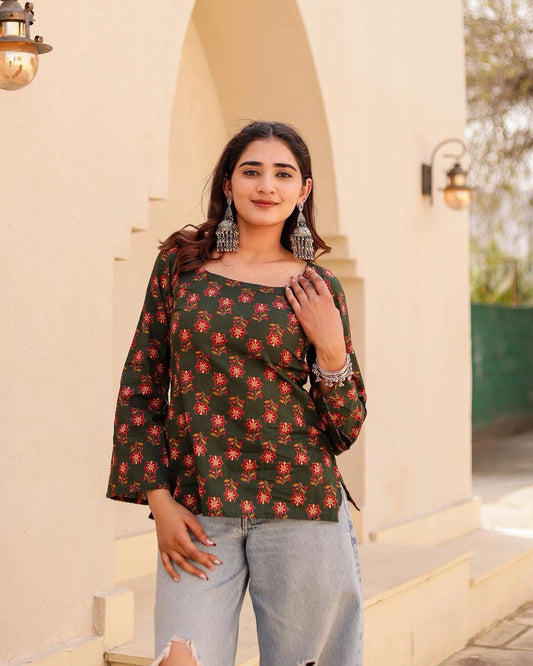 Amara deep back kurti