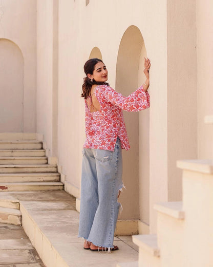 Anaya deep back kurti
