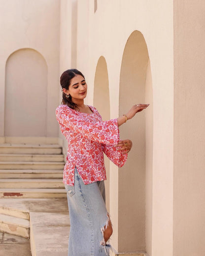 Anaya deep back kurti