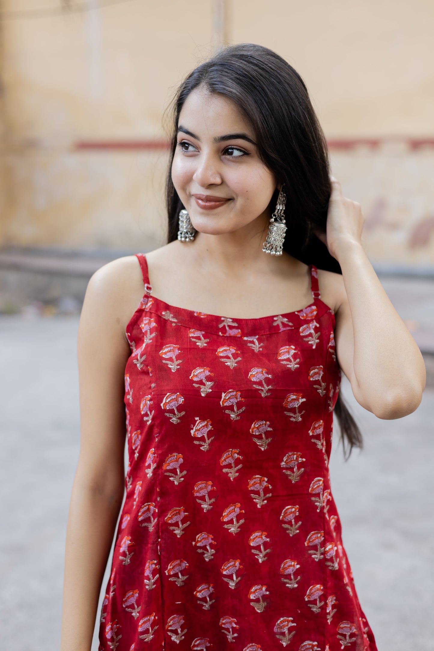 Araha Red Long Kurti