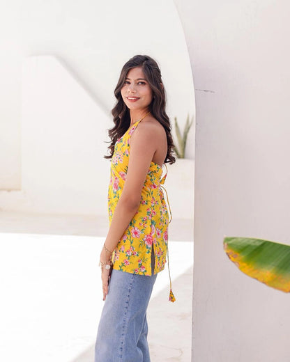 Kanika halter neck Corset kurti