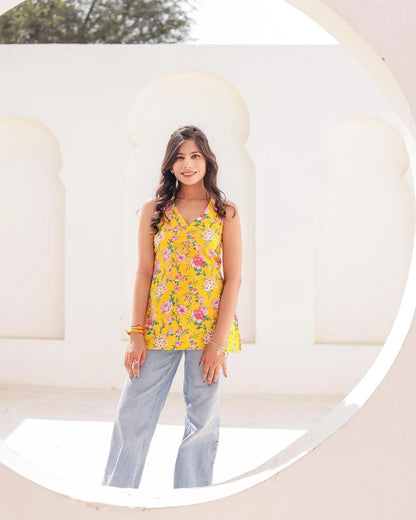 Kanika halter neck Corset kurti