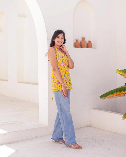 Kanika halter neck Corset kurti