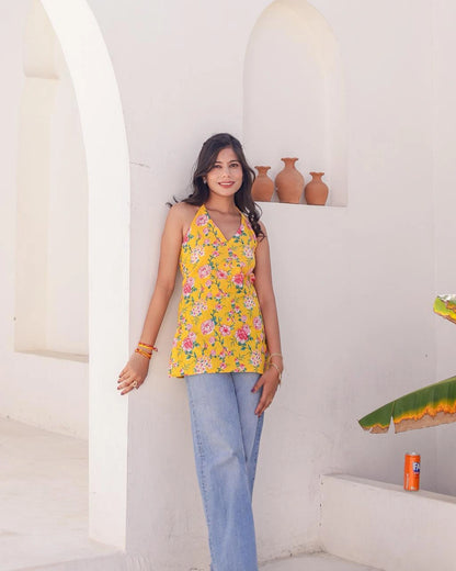 Kanika halter neck Corset kurti