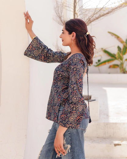Mehak deep back kurti