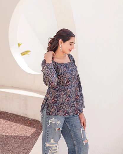 Mehak deep back kurti