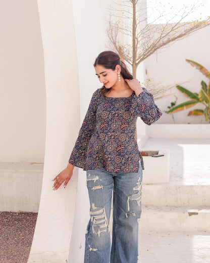 Mehak deep back kurti