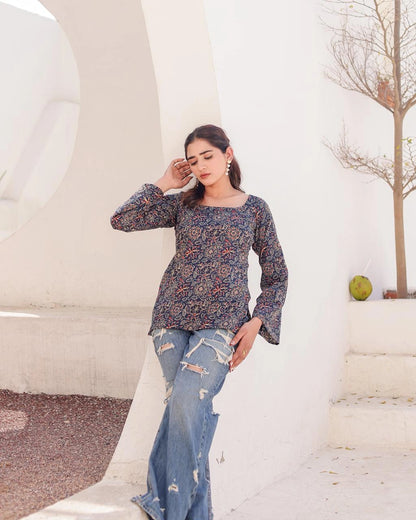 Mehak deep back kurti