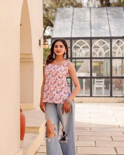 Moon deep back kurti