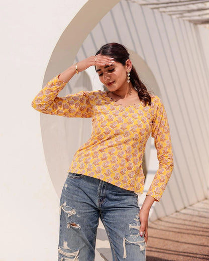 Suhani deep back kurti