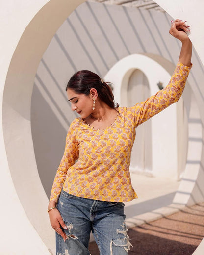 Suhani deep back kurti