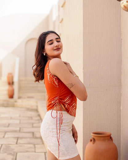 Sun Bloom One Shoulder top