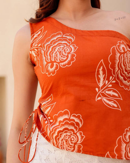 Sun Bloom One Shoulder top