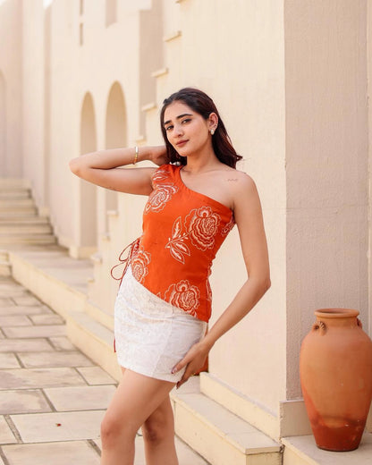 Sun Bloom One Shoulder top